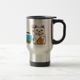 Lucky Cat. Unlucky Fish. Travel Mug