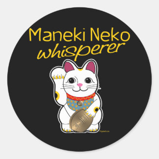 Lucky Cat Whisperer Classic Round Sticker