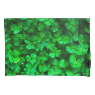 Lucky Celtic Irish Green Shamrocks Pillowcase