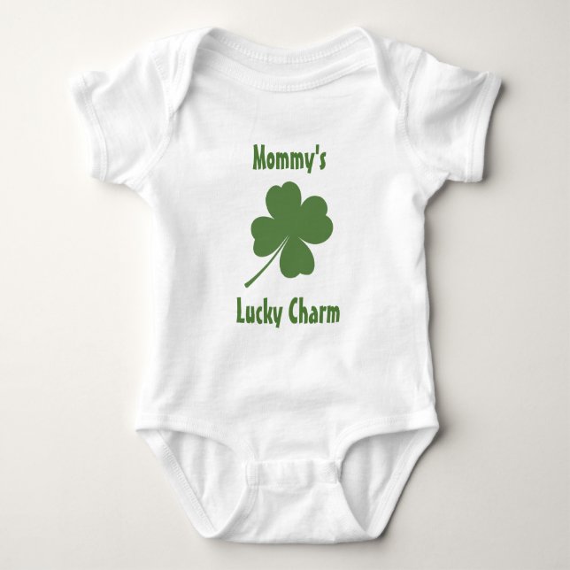 Lucky Charm 4-Leaf Clover Baby Bodysuit (Front)
