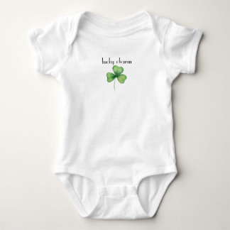 Lucky Charm Baby Bodysuit with Shamrock