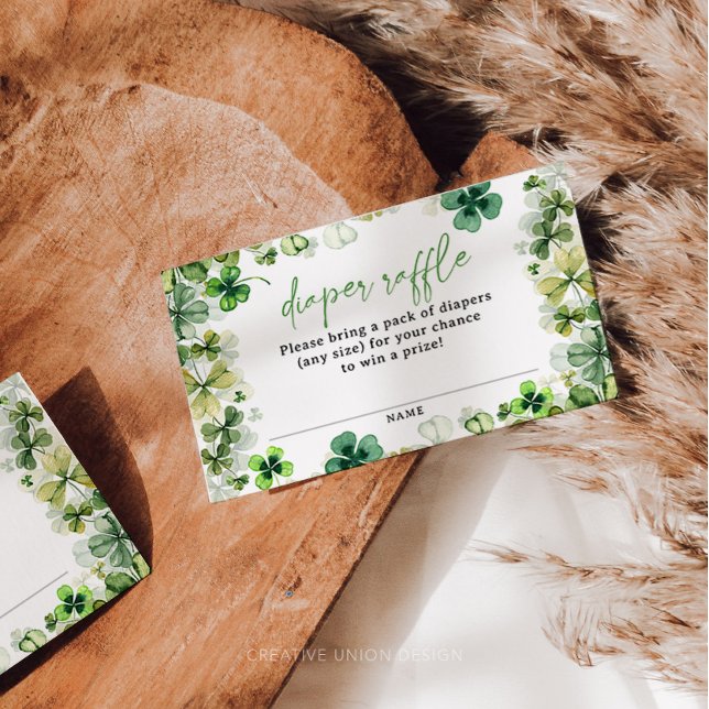 Lucky Charm Baby Shower Diaper Raffle Cards (Creator Uploaded)