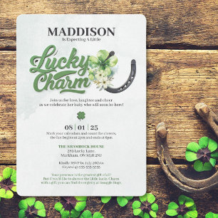 Lucky Charm Baby Shower Invitation