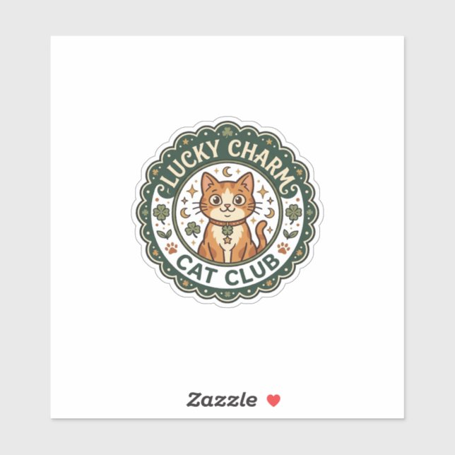 Lucky Charm Cat POD Vector Art - Lucky Charm Cat C (Sheet)