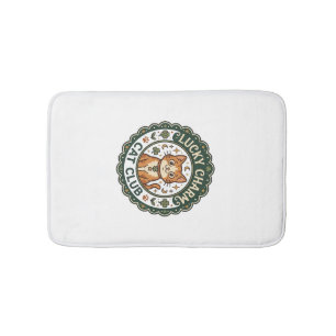 Lucky Charm Cat POD Vector Art - Lucky Charm Cat C Bath Mat
