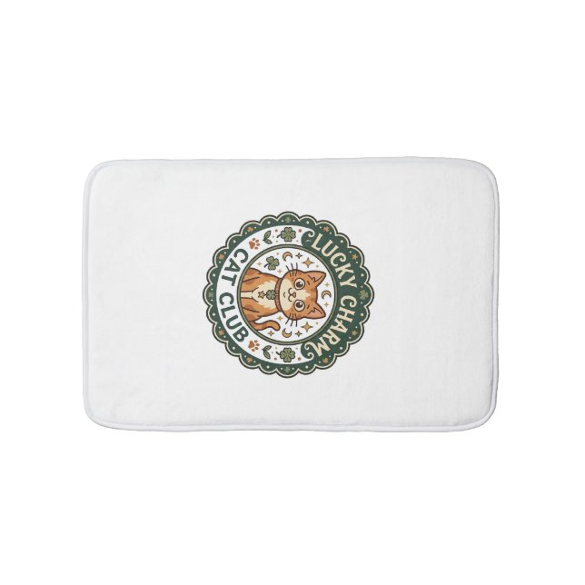Lucky Charm Cat POD Vector Art - Lucky Charm Cat C Bath Mat (Front)