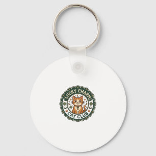Lucky Charm Cat POD Vector Art - Lucky Charm Cat C Key Ring