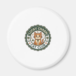 Lucky Charm Cat POD Vector Art - Lucky Charm Cat C Magnet