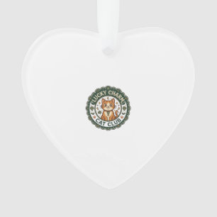 Lucky Charm Cat POD Vector Art - Lucky Charm Cat C Ornament