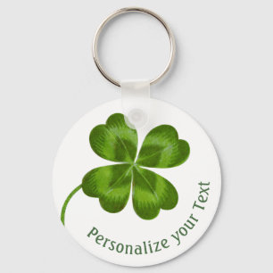 Lucky Charm Clover Vintage Personalised Good Luck Key Ring
