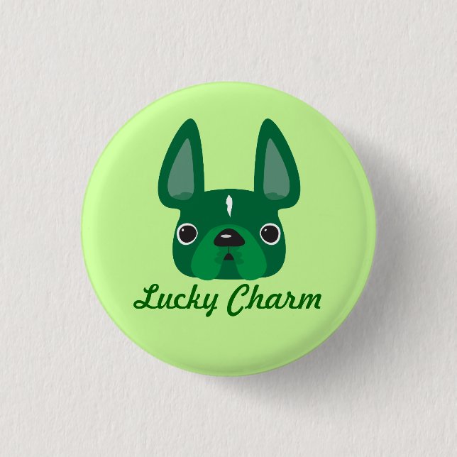 Lucky Charm Frenchie Pin (Front)
