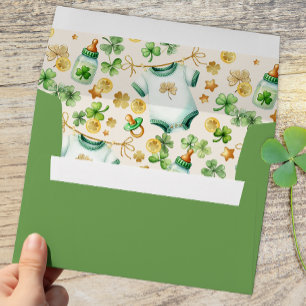 Lucky Charm Irish Baby Shower Envelope