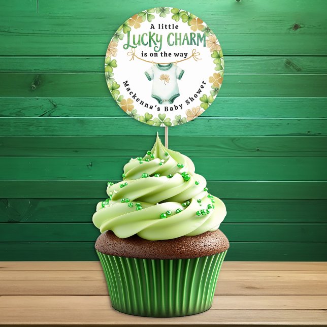 Lucky Charm Irish Baby Shower Favour Sticker (Favor Sticker)