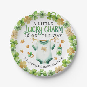 Lucky Charm Irish Baby Shower Paper Plate