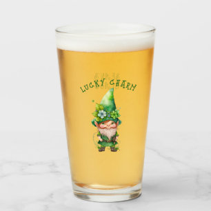 Lucky Charm Leprechaun Gnome - Personalised Glass