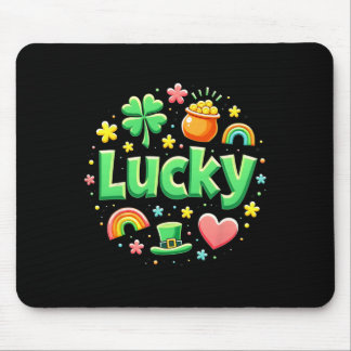 Lucky Charm Patricks Day Pot Of Gold Irish Shamroc Mouse Mat