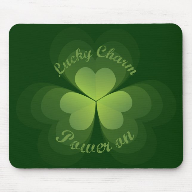 Lucky Charm Power On Mouse Mat (Front)