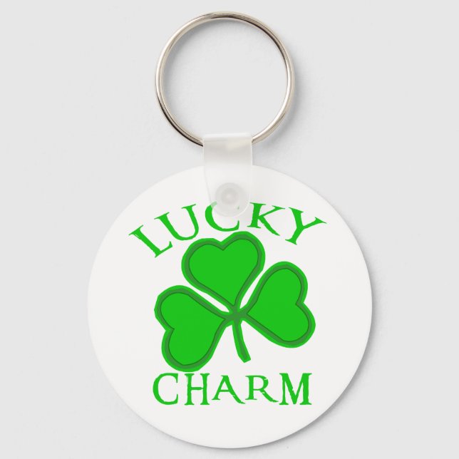 Lucky Charm Shamrock Products Key Ring (Front)