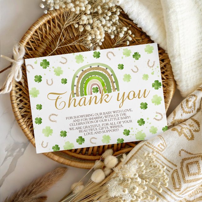 Lucky Charm Shamrock Thank You Card (Creator Uploaded)