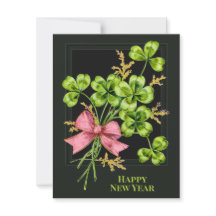 Lucky Charm Shamrocks Vintage Cute Happy New Year
