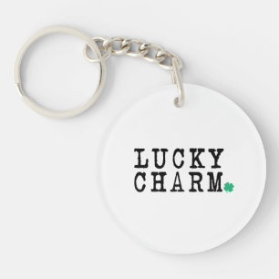 Lucky Charm St Patricks Day Lucky Clover Key Ring