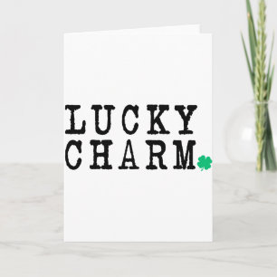 Lucky Charm St Patricks Day Lucky Clover T Shirt  Card