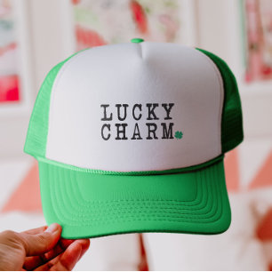 Lucky Charm St Patricks Day Lucky Clover Trucker Hat