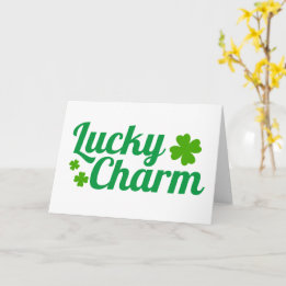 Lucky Charm St. Patrick's Day Shamrock Card