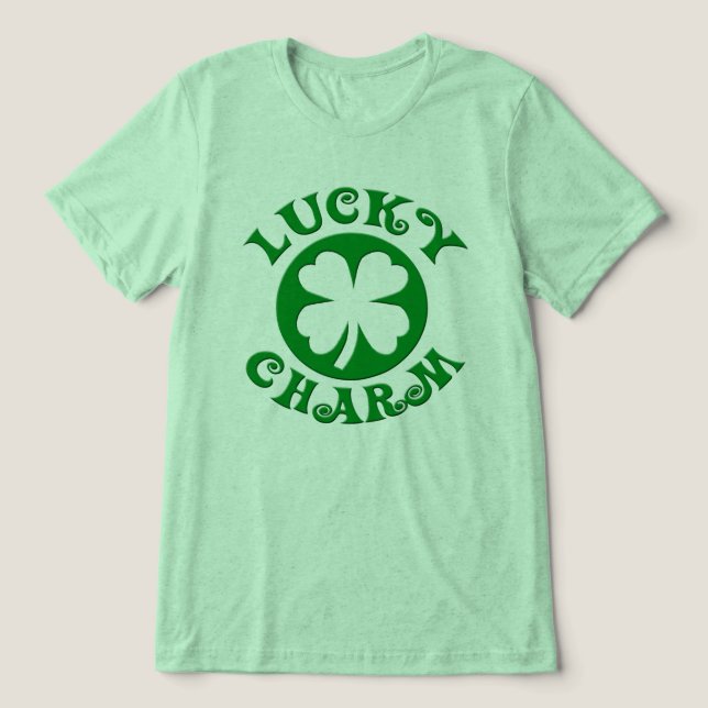 Lucky Charm St. Patrick's Day T-Shirt Tri-Blend Shirt (Design Front)