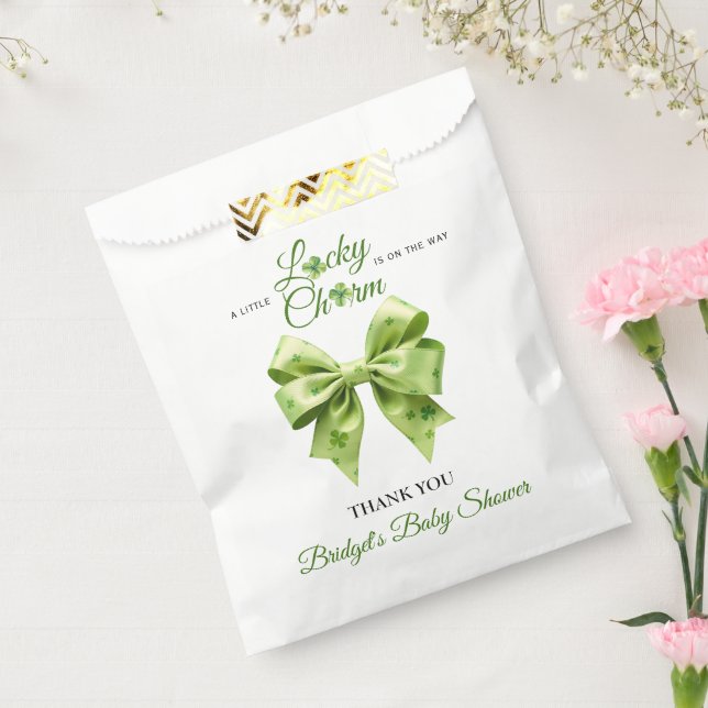 Lucky charm Thank You Irish clover baby shower Favour Bags (Sealed)