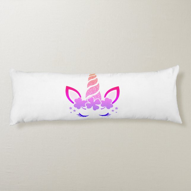 Lucky Charm Unicorn Body Pillow (Back)
