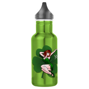 Lucky Charm Water Bottle Personalised Pinup Girl