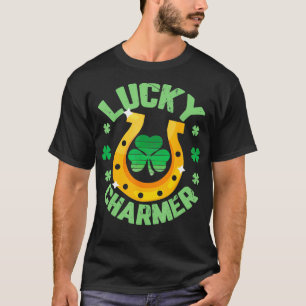 LUCKY CHARMER  Boys Kids Girl Funny St Patricks Da T-Shirt