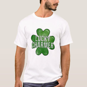 Lucky Charmer Funny St. Patrick's Day Shamrock Clo T-Shirt