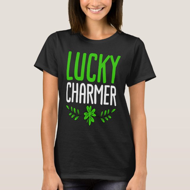 LUCKY CHARMER  St Patrick's Day  Boys Kids Girl  2 T-Shirt (Front)