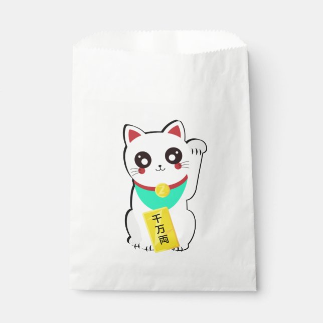 Lucky Chinese Cat Favour Bags (Front)