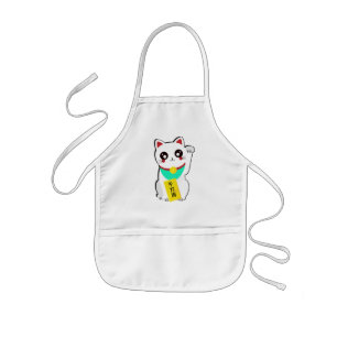 Lucky Chinese Cat Kids Apron