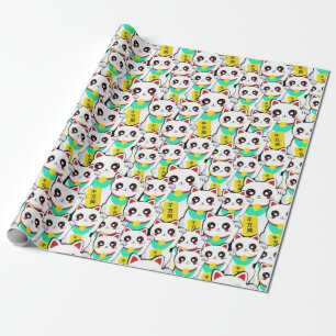 Lucky Chinese Cat Wrapping Paper