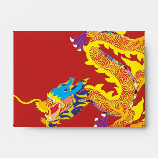 Lucky Chinese Dragon Envelope (Front)