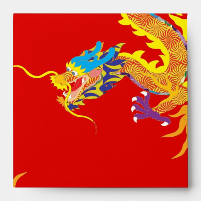 Lucky Chinese Dragon Envelopes (Front)
