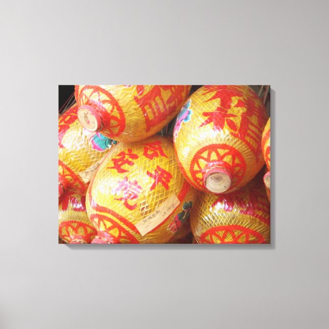 Lucky Chinese Paper Lanterns Canvas Print (Front)