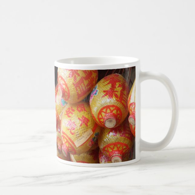 Lucky Chinese Paper Lanterns Coffee Mug (Right)