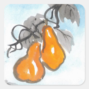 Lucky Chinese Wu Lou Gourds Stickers