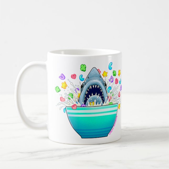 Lucky Chums Shirt (Jaws & Lucky Charms Parody) Coffee Mug (Left)