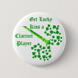 Lucky Clarinet 6 Cm Round Badge
