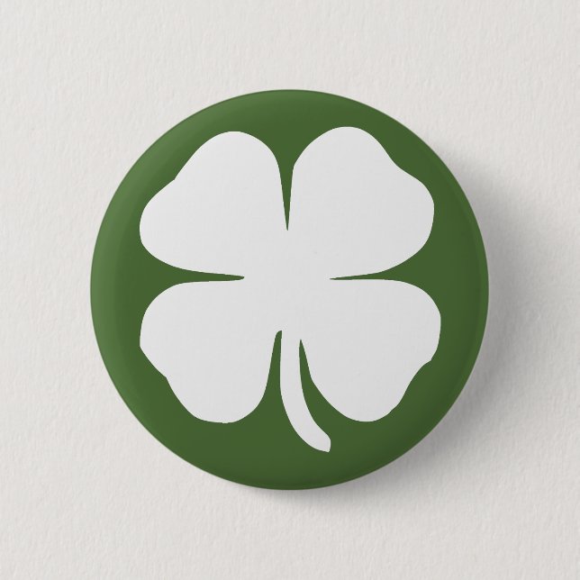 Lucky Clover 6 Cm Round Badge (Front)