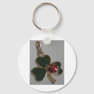 lucky clover and ladybird key ring