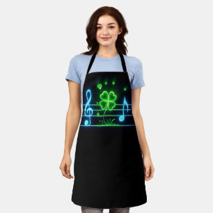  Lucky Clover and Music Notes Apron