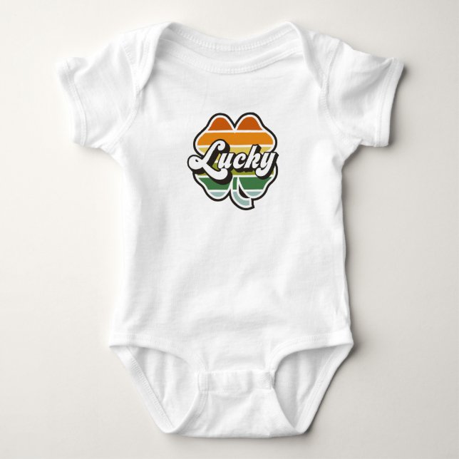 Lucky Clover Baby Bodysuit (Front)
