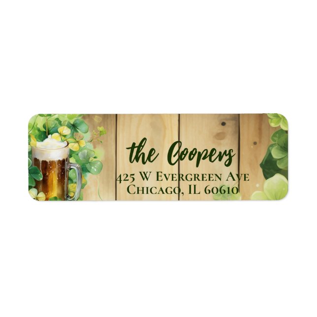 Lucky Clover | Beer | Return Address  (Front)